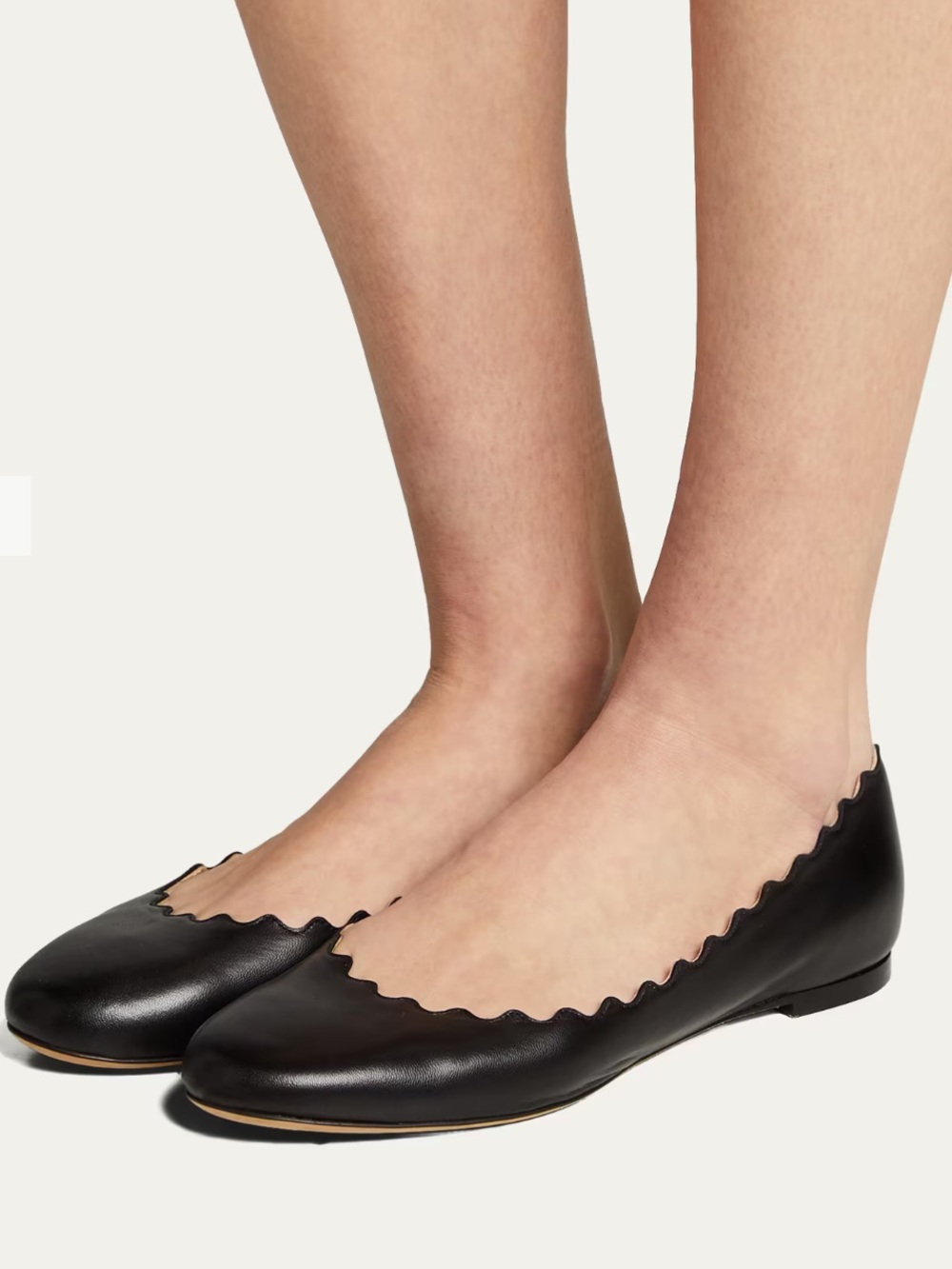 Chloe Black Leather Flats Size 36